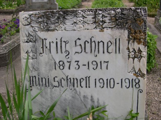 Schnell Friedrich 1873-1917 Grabstein